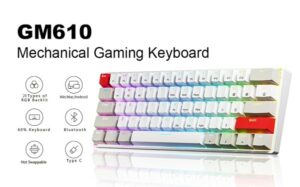 39,19€ clavier mécanique gaming sans fil rétro-éclairé Newmen GM610 (Switch bleu)